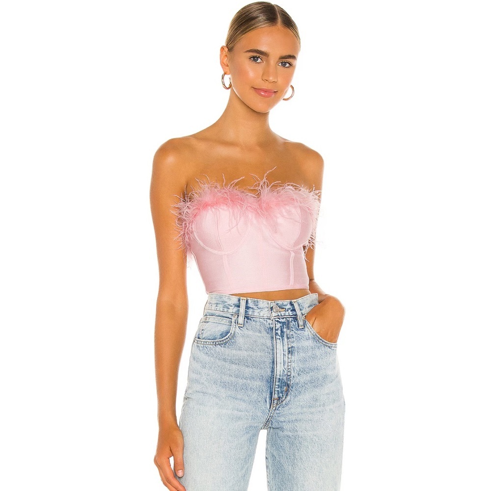 Superdown Ramona Bustier Top in Blush S